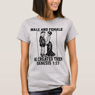 BIBLICAL MARRIAGE - MAN AND WOMAN T-shirts