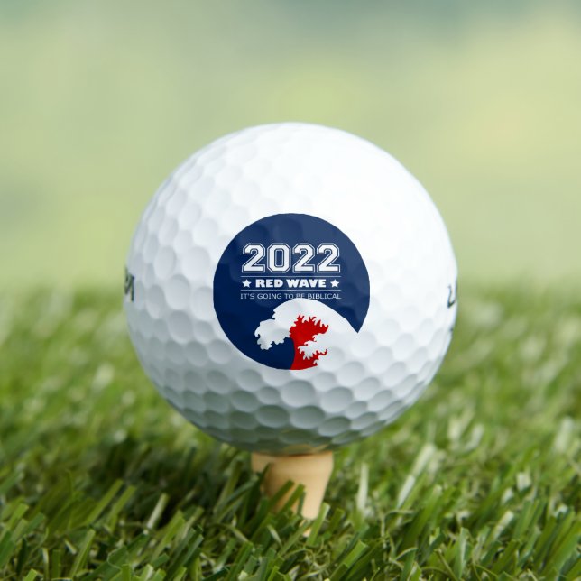 Biblical Midterms 2022 Red Wave Golf Balls (Insitu Tee)