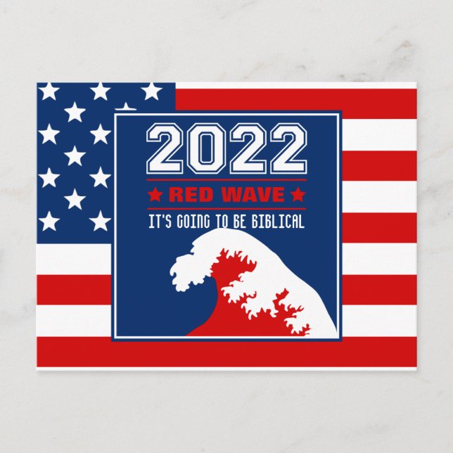 Biblical Midterms 2022 Red Wave Postcard (Front)