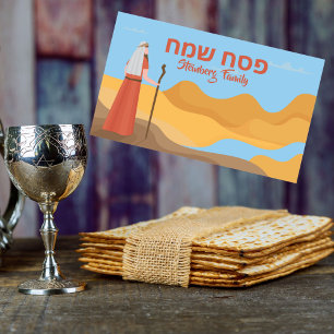 Biblical Moses Jewish Holiday Happy Passover     Rectangular Sticker