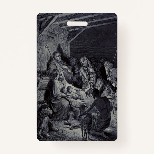 Biblical nativity scene ID badge (Front)