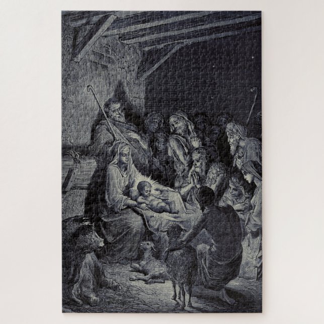 Biblical nativity scene jigsaw puzzle (Vertical)