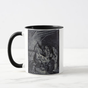 Biblical nativity scene mug