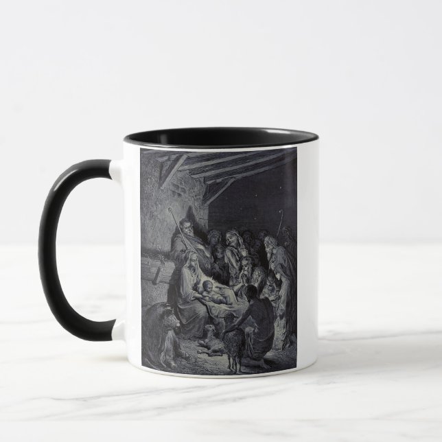 Biblical nativity scene mug (Left)