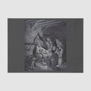Biblical nativity scene tissue paper