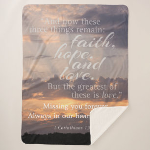 Biblical Passage Sunset PERSONALIZED Blanket