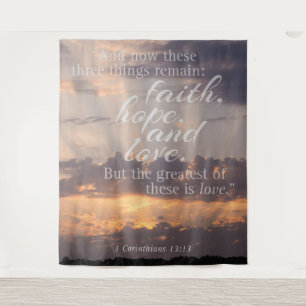 Biblical Passage Sunset  Tapestry