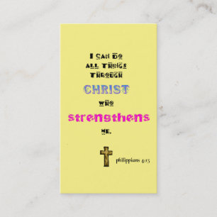 Biblical Scripture Christian Business Card
