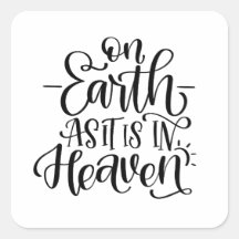Biblical Sticker "On Earth as in heaven"