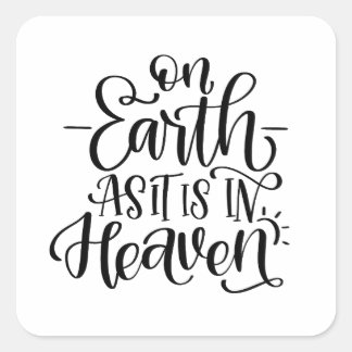 Biblical Sticker "On Earth as in heaven"