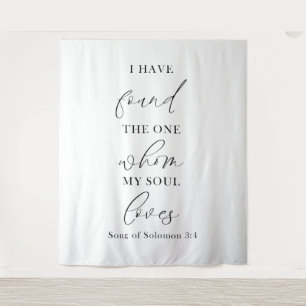 Biblical Wedding Backdrop – I Have Found the One Tapestry