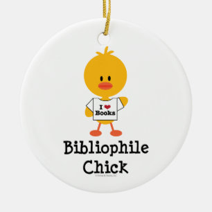 Bibliophile Chick Ornament