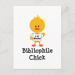 Bibliophile Chick Postcard