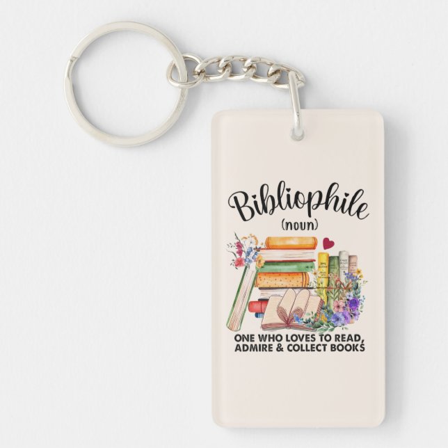 Bibliophile Definition Key Ring (Front)