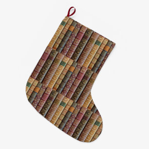 Bibliophile large christmas stocking