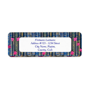 Bibliophile's Address Labels Blue