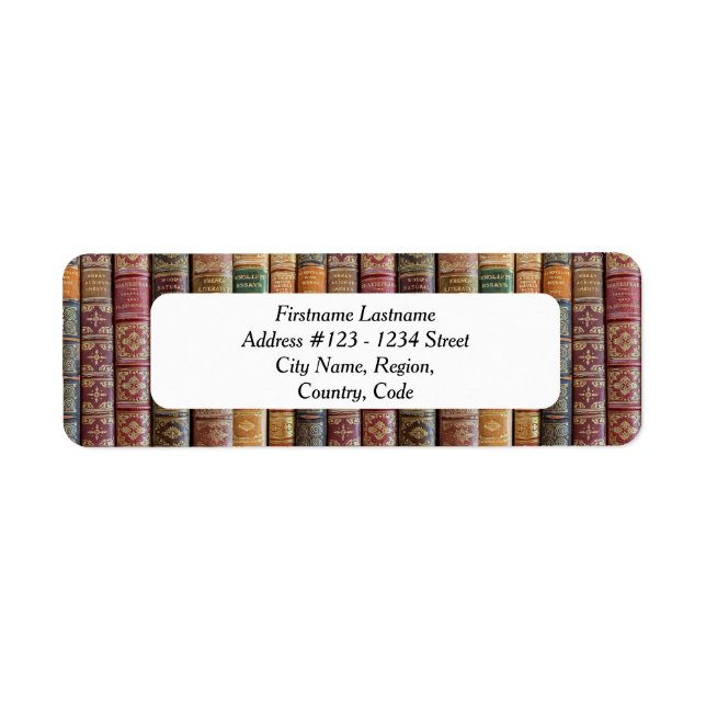 Bibliophile's Address Labels (Old Book Spines) (Front)