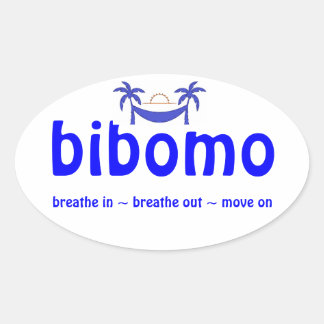 bibomo Oval Sticker - Blue (4 pk)