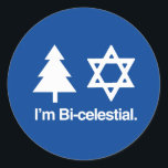 BICELESTIAL CLASSIC ROUND STICKER<br><div class="desc">Happy Holigays! Shop Holiday Humour, LGBTQ Designs and Funny Christmas Gifts From LGBTShirts.com Shop for Everyone and Browse over 10, 000 LGBTQ Gifts, Holiday Humour, Equality, Slang, & Culture Designs. The Most Unique Gay, Lesbian Bi, Trans, Queer, and Intersexed Apparel on the web. SHOP MORE LGBTQ Designs and Gifts at:...</div>