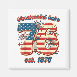 Bicentennial babe 50th birthday women vintage 1976 magnet