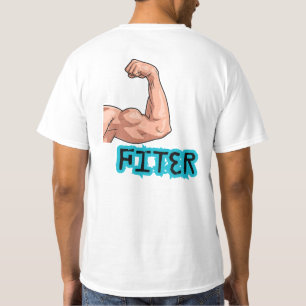Bicep Flex Fitness Graphic "FITER" Gym Motivation T-Shirt