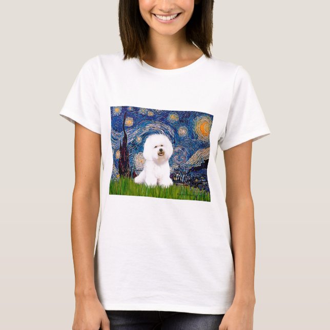 Bichon 1 - Starry Night T-Shirt (Front)