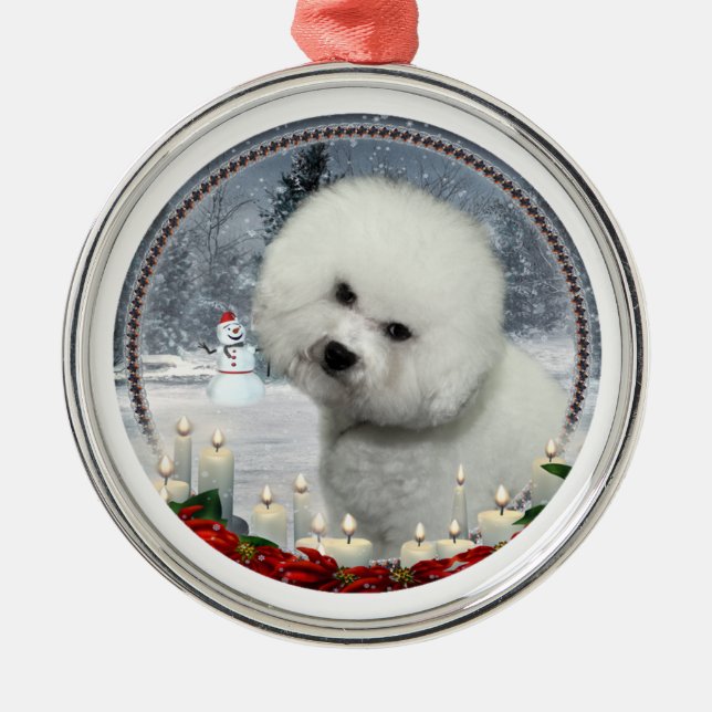 Bichon Christmas Ornament (Front)