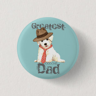 Bichon Dad 3 Cm Round Badge