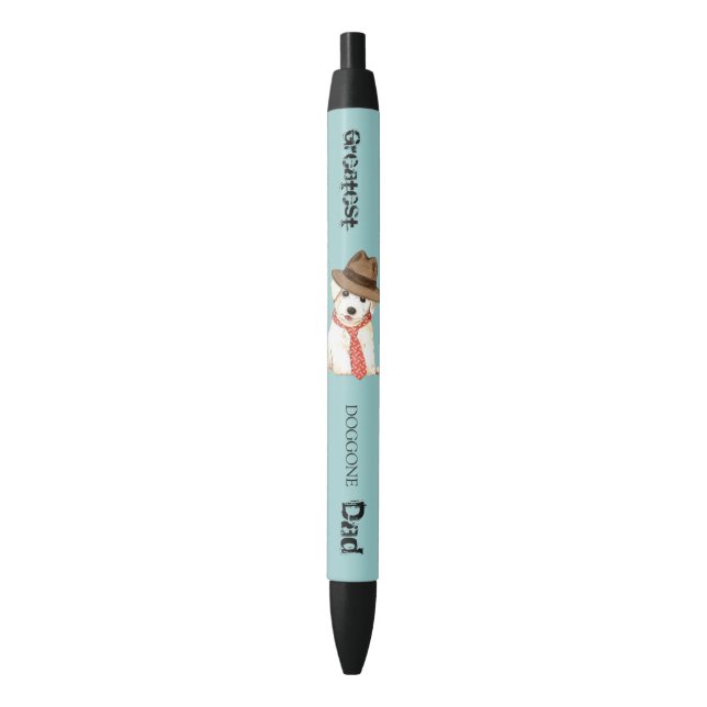 Bichon Dad Black Ink Pen (Front Vertical)