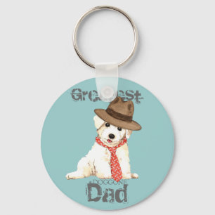 Bichon Dad Key Ring