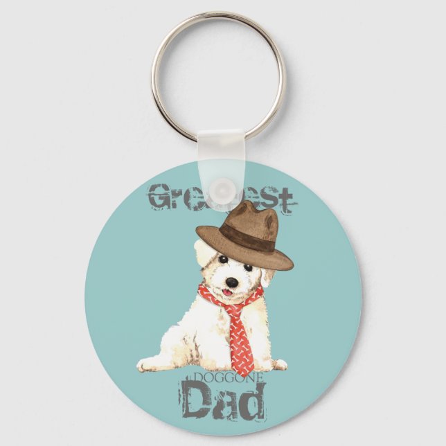 Bichon Dad Key Ring (Front)