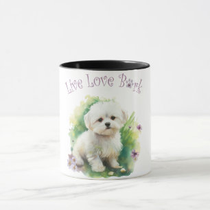 Bichon Dog Mum Floral Mug