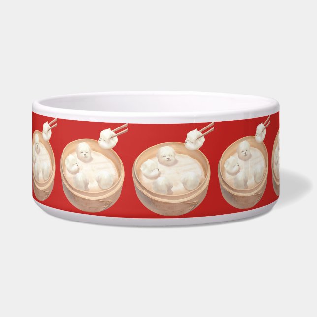 Bichon Dumplings: Cute Xiao Long Bao Dim Sum Art (Front)