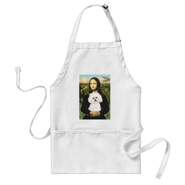Bichon Frise 2R - Mona Lisa Standard Apron (Front)