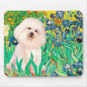 Bichon Frise 4 - Irises Mouse Pad