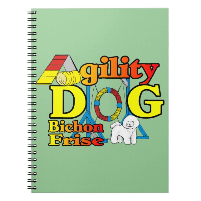 Bichon Frise Agility Notebook (Front)