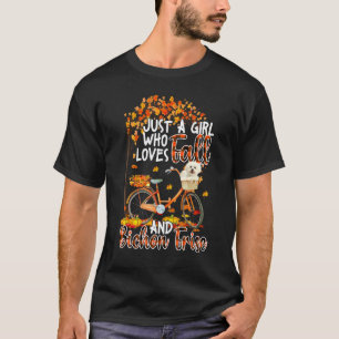 Bichon Frise And Fall  Dog Owner Bicycle Thanksgiv T-Shirt
