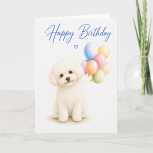 Bichon Frise Birthday Card