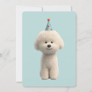 Bichon Frise Birthday Party Invitation