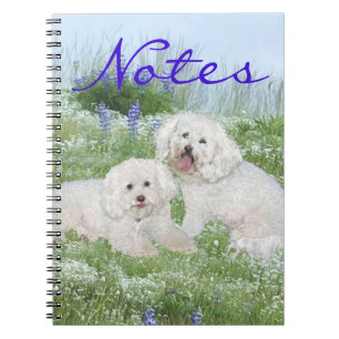 Bichon Frise Bluebonnets Notebook