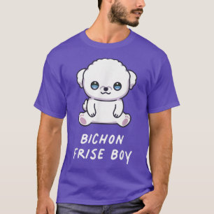 Bichon Frise Boy Kawaii Anime Dog Lover Owner Fami T-Shirt