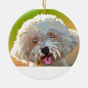 Bichon Frise Ceramic Tree Decoration