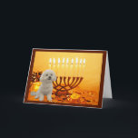 Bichon Frise Chanukah Card Menorah<br><div class="desc">Remembering family and friends during the Chanukah season is a wonderful way to keep in touch with the people you love and care about. I created these dog Chanukah cards with love and care and I am sure anyone who loves dogs will be delighted to receive them. You do have...</div>