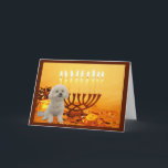 Bichon Frise Chanukah Card Menorah<br><div class="desc">Remembering family and friends during the Chanukah season is a wonderful way to keep in touch with the people you love and care about. I created these dog Chanukah cards with love and care and I am sure anyone who loves dogs will be delighted to receive them. You do have...</div>