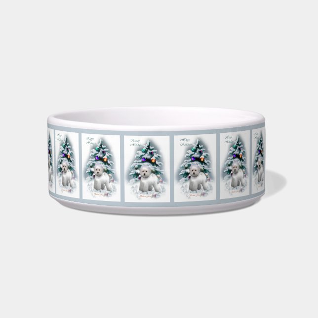 Bichon Frise Christmas  Bowl (Front)