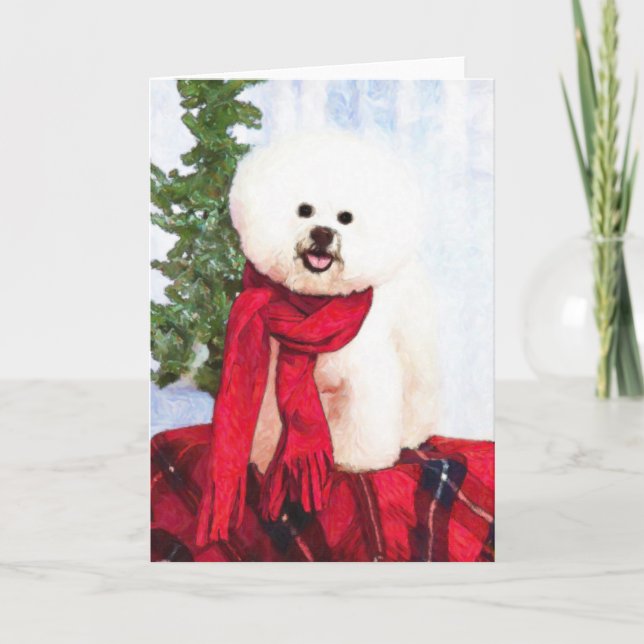 Bichon Frise Christmas Card (Front)