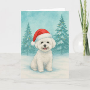 Bichon Frise Christmas Card - Holiday Card