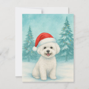 Bichon Frise Christmas Card - Holiday Card