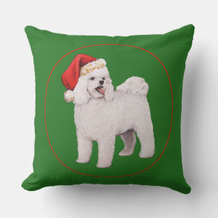 Bichon Frise Christmas Cushion