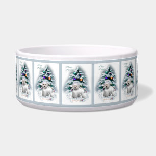 Bichon Frise Christmas Dog Bowl